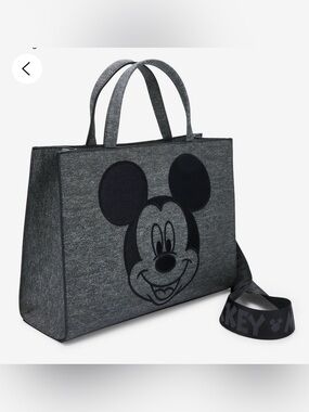 Loungefly Disney Mickey Mouse Gray Denim Convertible Handbag 🆕🆕